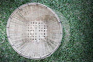 Bamboo pattern basketry handmade.