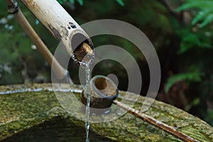 Bamboo Pipe with water dipper