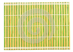 Bamboo placemat isolated photo