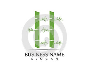 Bamboo plants icon logo vector illusrtration
