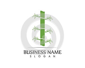 Bamboo plants icon logo vector illusrtration