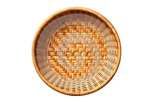 Bamboo Plate With Natural Woven Texture And Ecofriendly Appeal