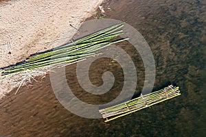 Bamboo raft