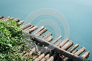 Bamboo raft background