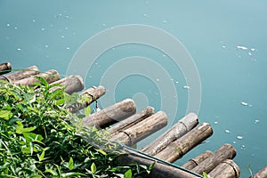 Bamboo raft background