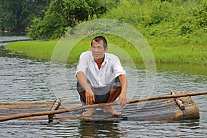 Bamboo raft, China