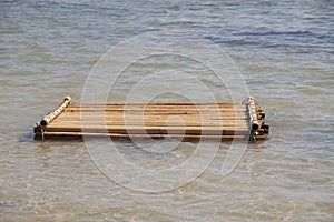 Bamboo raft photo