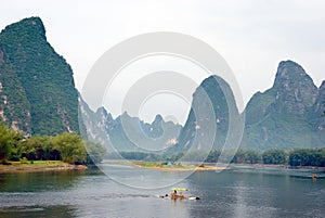 Bamboo raft on the Li river