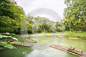 Bamboo Rafting on the Martha Brae River in Jamaica.