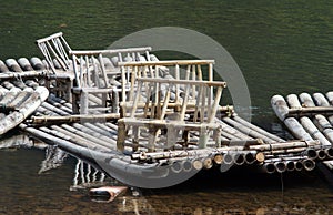 Bamboo rafts photo
