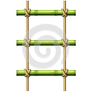 Bamboo rope ladder