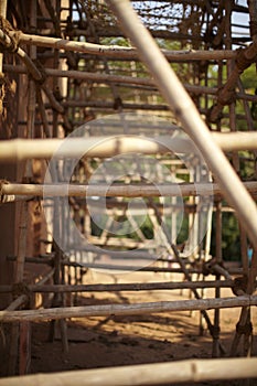 Bamboo scaffolding