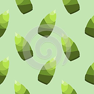 Bamboo shoots or bamboo sprouts seamless pattern