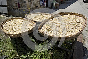 Bamboo shoots drying at Hongcun
