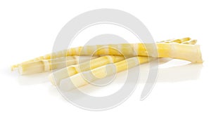 Bamboo shoots isolated on white