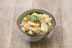 Bamboo shoots rice, Japanese cuisine