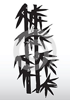 Bamboo Silhouette Drawing