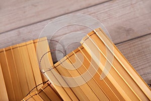 Bamboo slips on the table