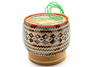 Bamboo sticky rice container.