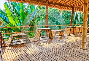 Bamboo terrace, Mae Fah Luang garden, Doi Tung, Thailand