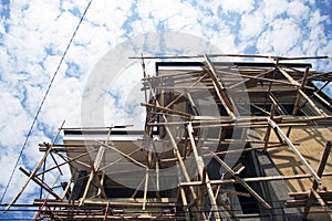 Bamboo/Timber construction site in Bali