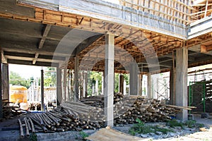 Bamboo/Timber sonstruction site in Bali