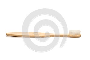 Bamboo toothbrush isolated on a white background