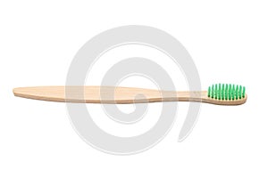 Bamboo toothbrush isolated on a white background