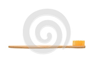 Bamboo toothbrush isolated on a white background