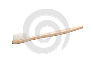 Bamboo toothbrush isolated on a white background