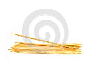 Bamboo Toothpicks isolated on white