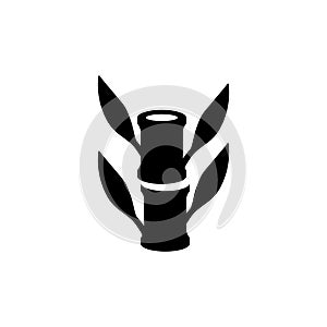 Bamboo Tree with leaf of Spa Flat Vector Icon