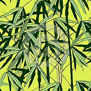 Bamboo trees. Seamless background