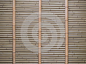 Bamboo wall, Bamboo fence background. local area urban house protection from the thief