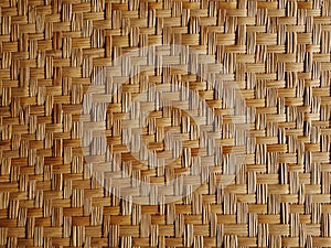 Bamboo weave wood texture pattern background from handmade crafts basket