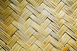 Bamboo weave wood texture pattern background from handmade crafts basket