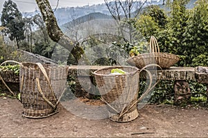 Bamboo weaving basket