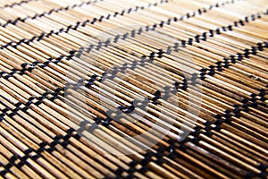 Bamboo wood mat background texture
