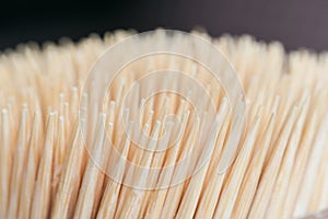 Bamboo wooden toothpicks abstract background