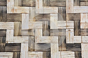 Bamboo wooden weave pattern background.