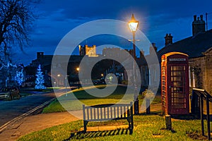 Bamburgh, Northumberland, England, UK, at dusk photo