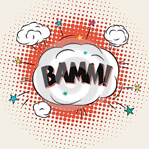 Bamm Comic Book Bubble Text