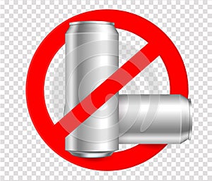 Ban the bottle.No metall bottles.no littering warning sign