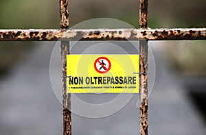 Ban on crossing the border into Italy photo
