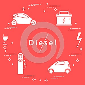 Ban on diesel engines. Transport eco technologies