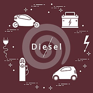 Ban on diesel engines. Transport eco technologies