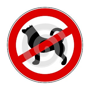 Ban dog - stock vector
