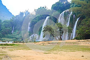 Ban Gioc Waterfall or Detian Falls, Vietnam`