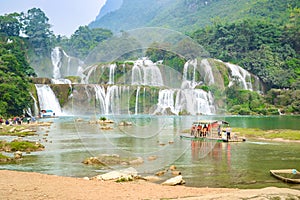 Ban Gioc Waterfall or Detian Falls, Vietnam`s best-known waterfall