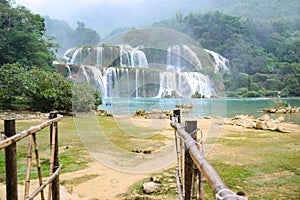 Ban Gioc Waterfall or Detian Falls, Vietnam`s best-known waterfall